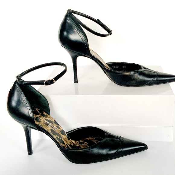 Dolce & Gabbana black heels  with ankle strap 37.5 - Picture 3 of 11